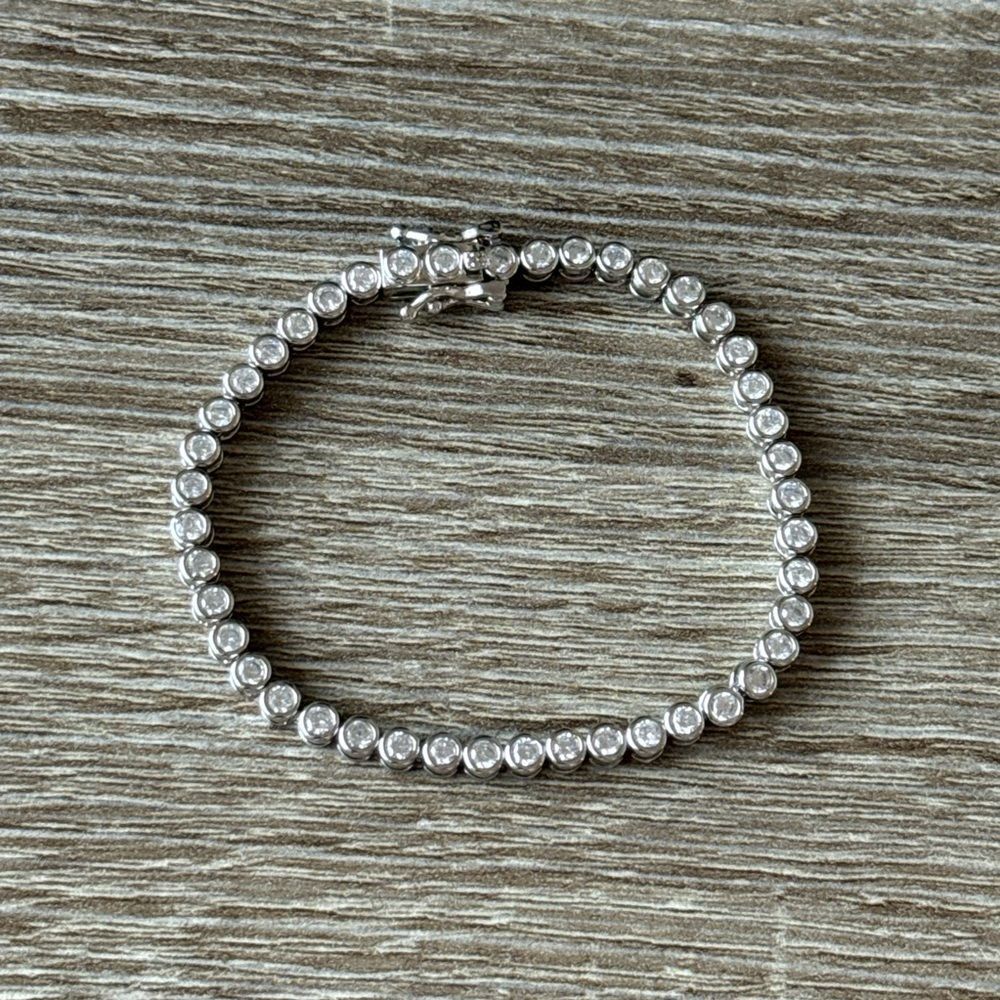Bezelāset tennis braceletāA1181 - Picture 3 of 6